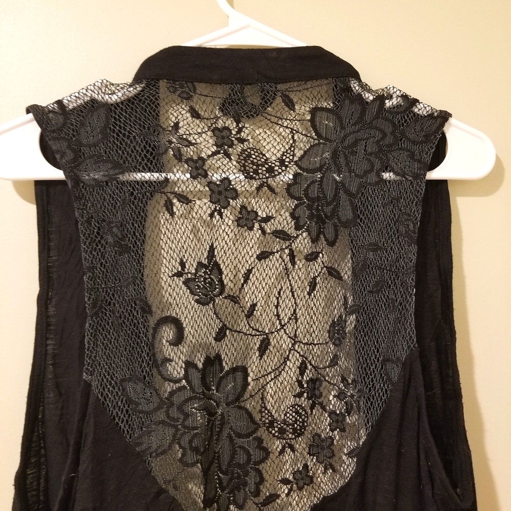 Floral Drape Vest